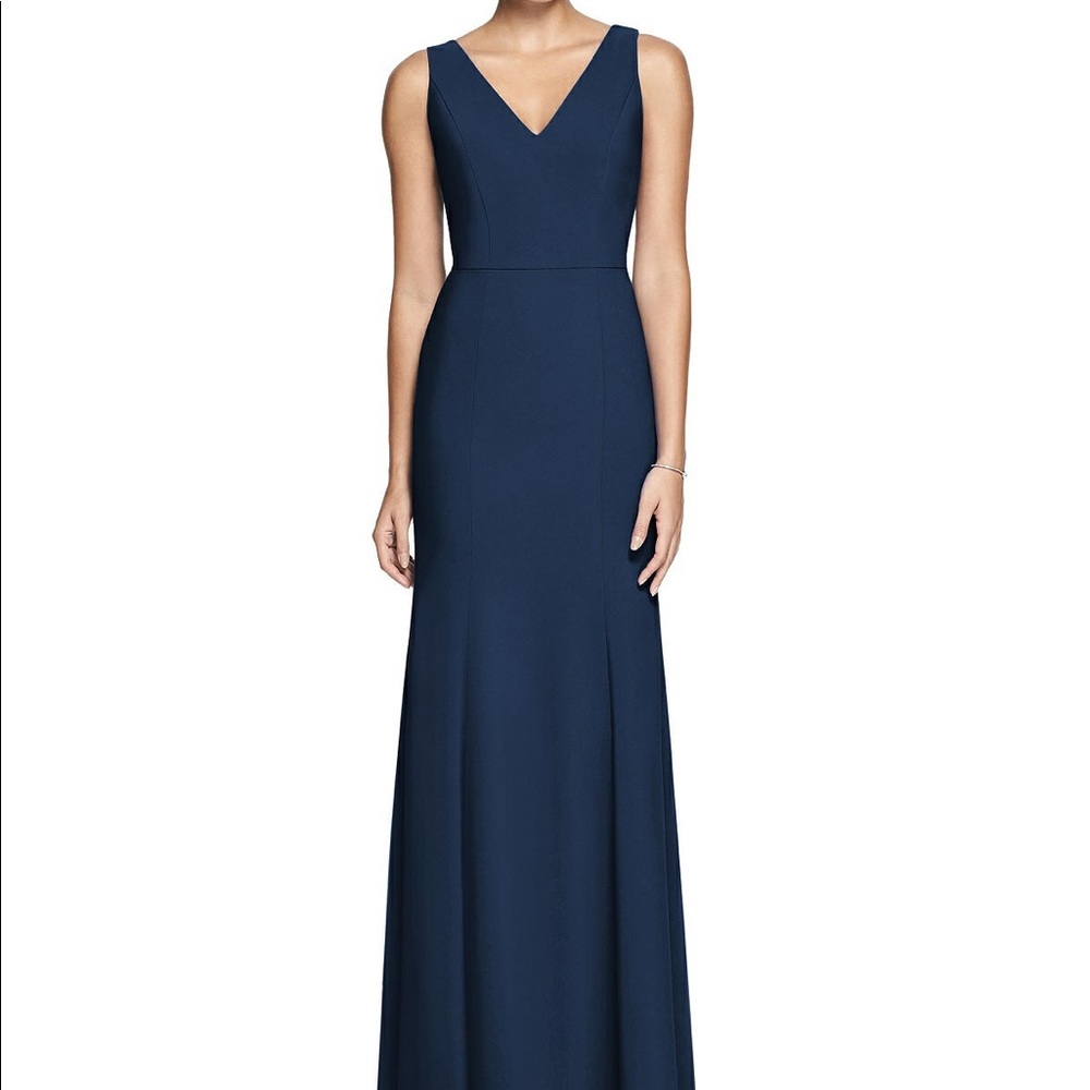 Dessy Collection Bella Bridesmaids Dress BB116 | Crepe | Midnight Navy